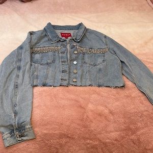 Cropped jean jacket